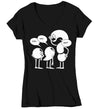 Women's V-Neck Funny Grammar Shirt Pun T-Shirt Comma Words English Punctuation Funny Teacher Humor Gift Tee Graphic Vintage T Shirt Ladies