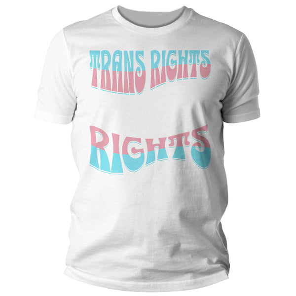 Men's Trans Rights Shirt Pro LGBTQ T Shirt Transsexual Support Tee Flag Human Equality TShirt Drag Queen Unisex Man-Shirts By Sarah