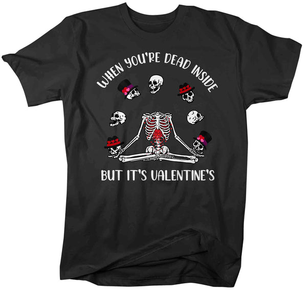 Men's Valentine's Day T Shirt Gothic Shirt When You're Dead Inside Tee Skeleton TShirt Mans Unisex Graphic Pastel Grunge Clothing Top-Shirts By Sarah