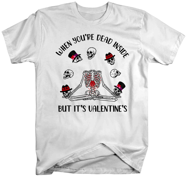 Men's Valentine's Day T Shirt Gothic Shirt When You're Dead Inside Tee Skeleton TShirt Mans Unisex Graphic Pastel Grunge Clothing Top-Shirts By Sarah
