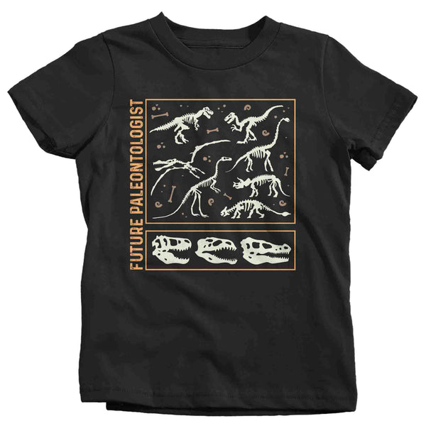 Kids Future Paleontologist T Shirt Dinosaur Fossil Record Bones Dig Dino Shirt Excavate T-Shirt Paleontology Gift Scientist Tee Unisex-Shirts By Sarah