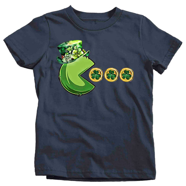 Kids Funny St. Patrick's Day Shirt Shamrock Clover Gold Coin T Shirt Leprechaun Tshirt Graphic Tee Streetwear Youth Boys Girls-Shirts By Sarah