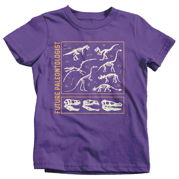 Kids Future Paleontologist T Shirt Dinosaur Fossil Record Bones Dig Dino Shirt Excavate T-Shirt Paleontology Gift Scientist Tee Unisex-Shirts By Sarah