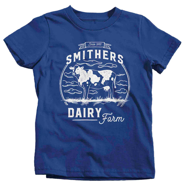 Personalized Farm T-Shirt Vintage Dairy Farmer Shirts Custom Tee Cow Shirts Customized TShirt-Shirts By Sarah