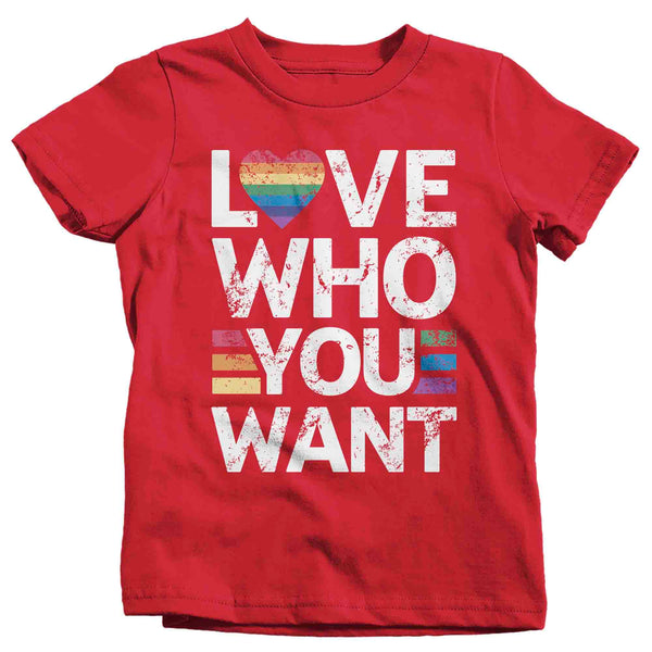 Kids Pride Ally Shirt LGBTQ T Shirt Support Love Who You Want Don't Hate Shirts LGBT Shirts Gay Trans Support Tee Unisex Youth-Shirts By Sarah