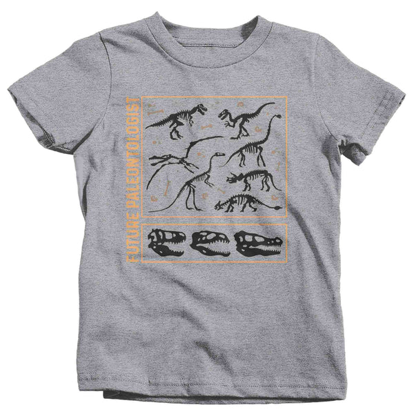 Kids Future Paleontologist T Shirt Dinosaur Fossil Record Bones Dig Dino Shirt Excavate T-Shirt Paleontology Gift Scientist Tee Unisex-Shirts By Sarah