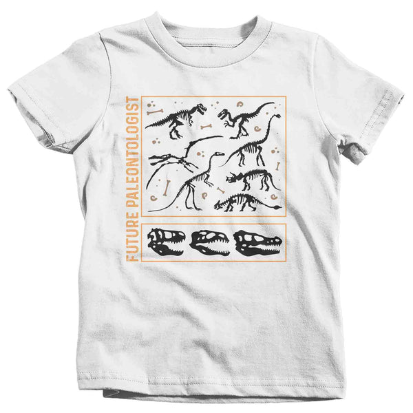 Kids Future Paleontologist T Shirt Dinosaur Fossil Record Bones Dig Dino Shirt Excavate T-Shirt Paleontology Gift Scientist Tee Unisex-Shirts By Sarah