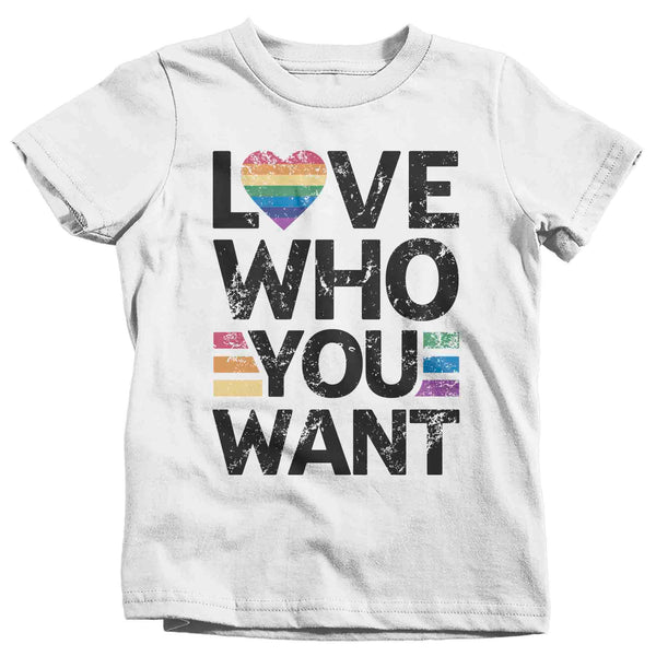 Kids Pride Ally Shirt LGBTQ T Shirt Support Love Who You Want Don't Hate Shirts LGBT Shirts Gay Trans Support Tee Unisex Youth-Shirts By Sarah