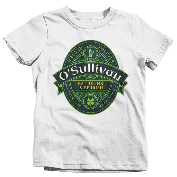 Kids Personalized Irish Shirt St. Patrick's T Shirt Ireland Crest Celtic Pride Heritage Family Custom Reunion Tee Gift Photos Youth Unisex-Shirts By Sarah