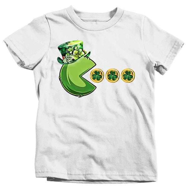 Kids Funny St. Patrick's Day Shirt Shamrock Clover Gold Coin T Shirt Leprechaun Tshirt Graphic Tee Streetwear Youth Boys Girls-Shirts By Sarah