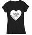Women's V-Neck Funny Valentine's Day Shirt You'll Do Shirt Heart T Shirt Fun Valentine Shirt Valentines Tee-Shirts By Sarah